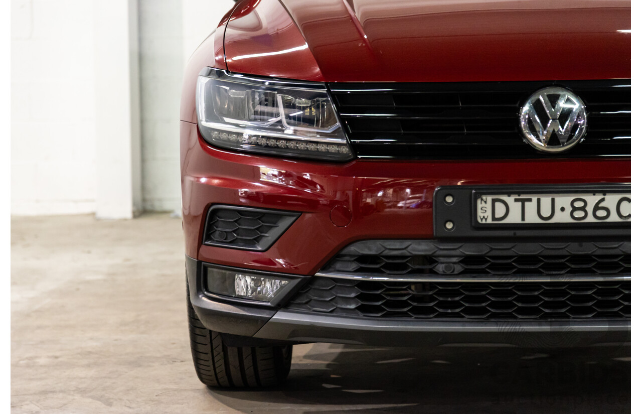 02/2018 Volkswagen Tiguan 162 TSI Sportline (AWD) 5NA MY18 4d Wagon Ruby Red Metallic Turbo 2.0L