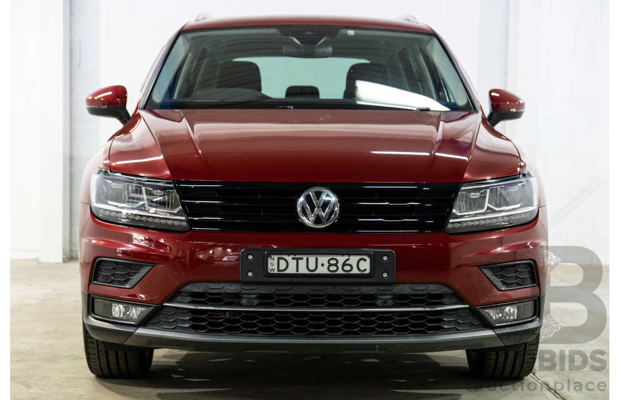 02/2018 Volkswagen Tiguan 162 TSI Sportline (AWD) 5NA MY18 4d Wagon Ruby Red Metallic Turbo 2.0L