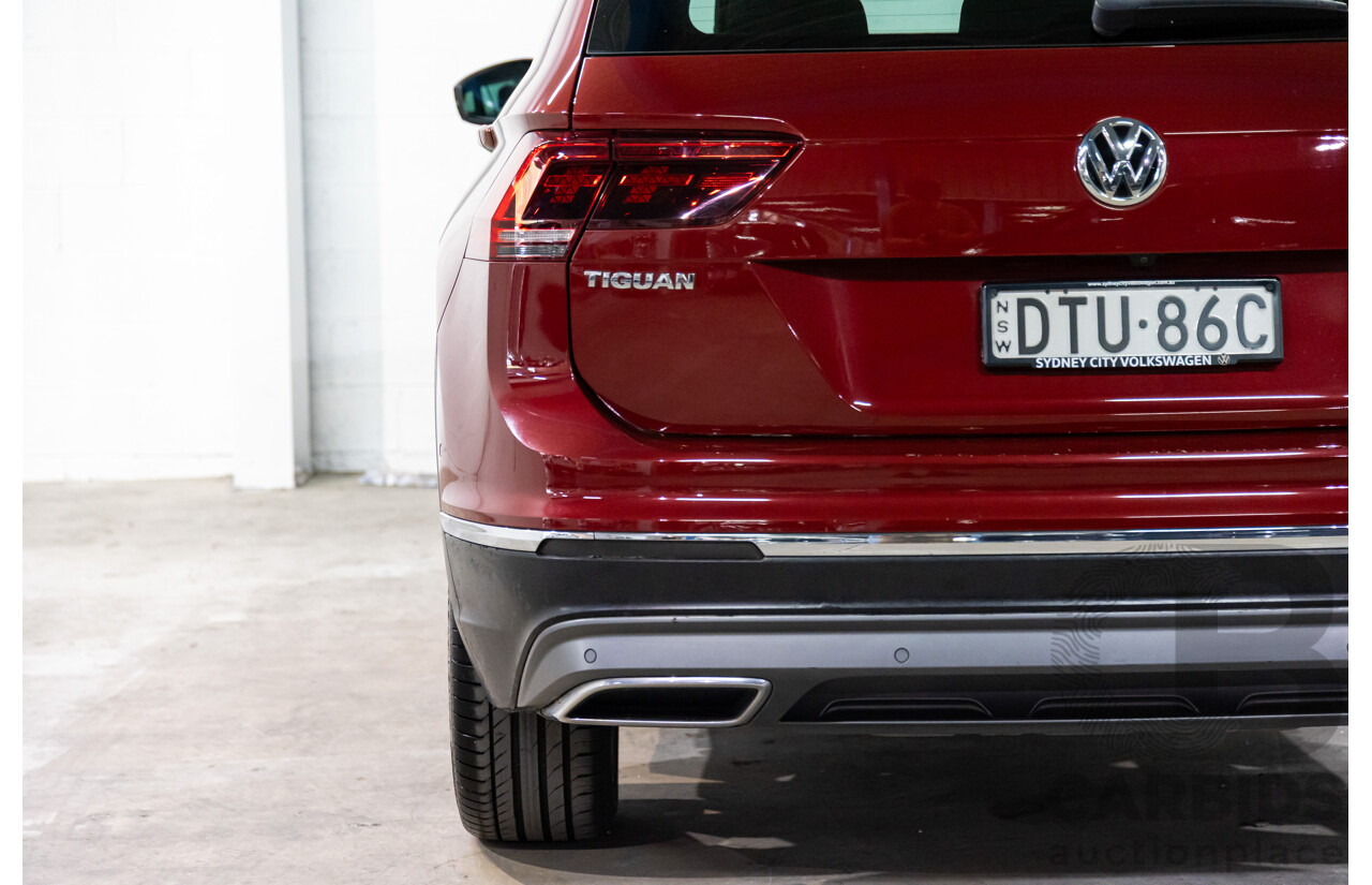 02/2018 Volkswagen Tiguan 162 TSI Sportline (AWD) 5NA MY18 4d Wagon Ruby Red Metallic Turbo 2.0L