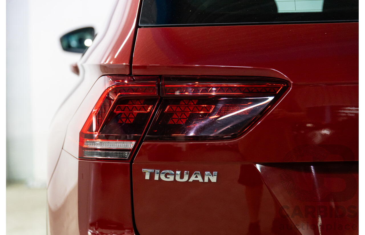02/2018 Volkswagen Tiguan 162 TSI Sportline (AWD) 5NA MY18 4d Wagon Ruby Red Metallic Turbo 2.0L