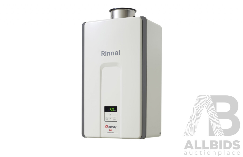 Rinnai Infinity 28i Internal Continuous Flow Hot Water System 60°C - INF28IL60 (LP GAS) - ORP$ 2,345