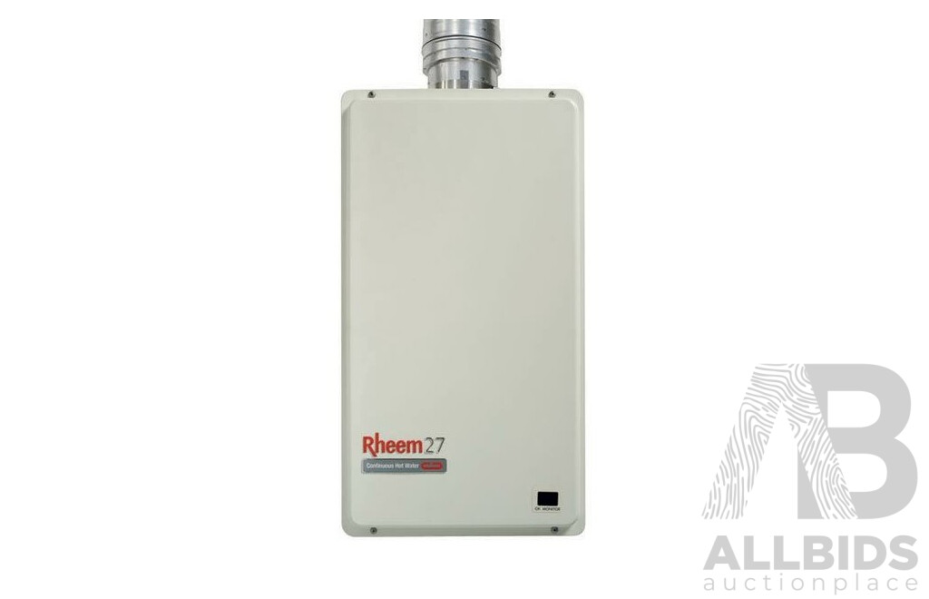 Rheem 6Star 27L Indoor Gas Continuous Flow Hot Water System 82 Degrees Preset Natural Gas - $4,500