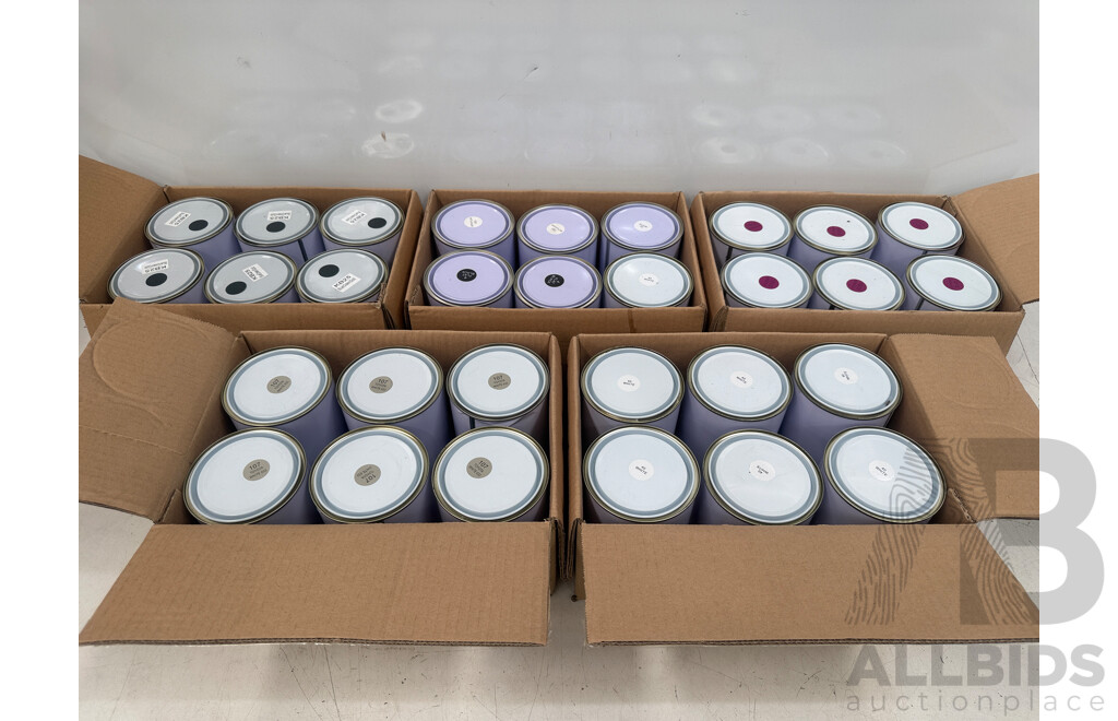 5x Boxes of Assorted 1Litre Paint - Lot 1651583 | ALLBIDS