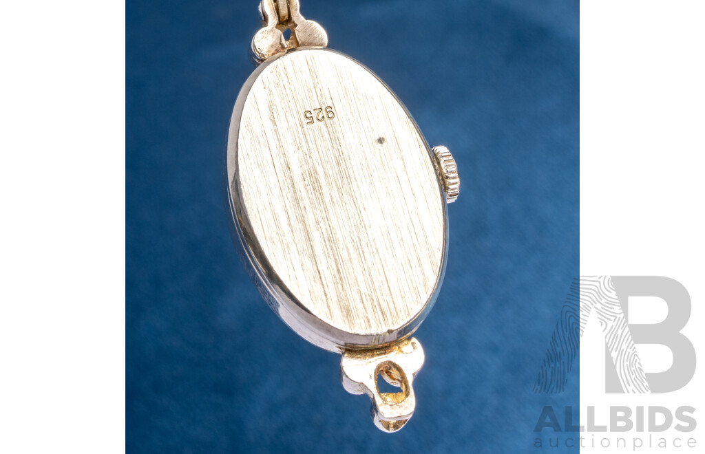 925 Sterling Silver Valgine Swiss Wire Bangle Watch