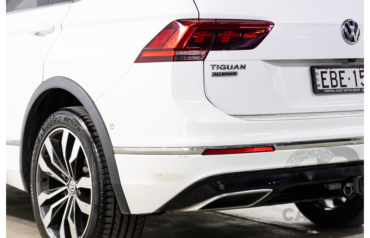 04/2019 Volkswagen Tiguan Allspace 162 TSI Highline (AWD) 5NA MY19 4d Wagon Pure White Turbo 2.0L
