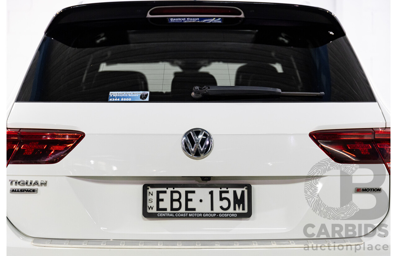 04/2019 Volkswagen Tiguan Allspace 162 TSI Highline (AWD) 5NA MY19 4d Wagon Pure White Turbo 2.0L