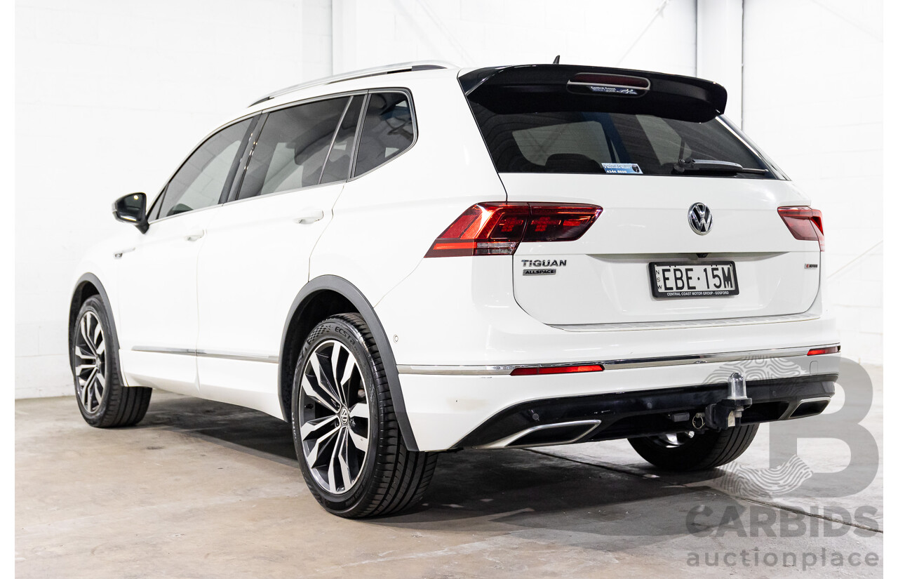 04/2019 Volkswagen Tiguan Allspace 162 TSI Highline (AWD) 5NA MY19 4d Wagon Pure White Turbo 2.0L