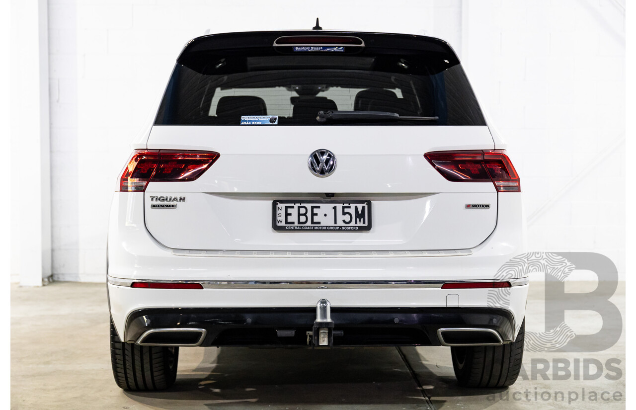 04/2019 Volkswagen Tiguan Allspace 162 TSI Highline (AWD) 5NA MY19 4d Wagon Pure White Turbo 2.0L