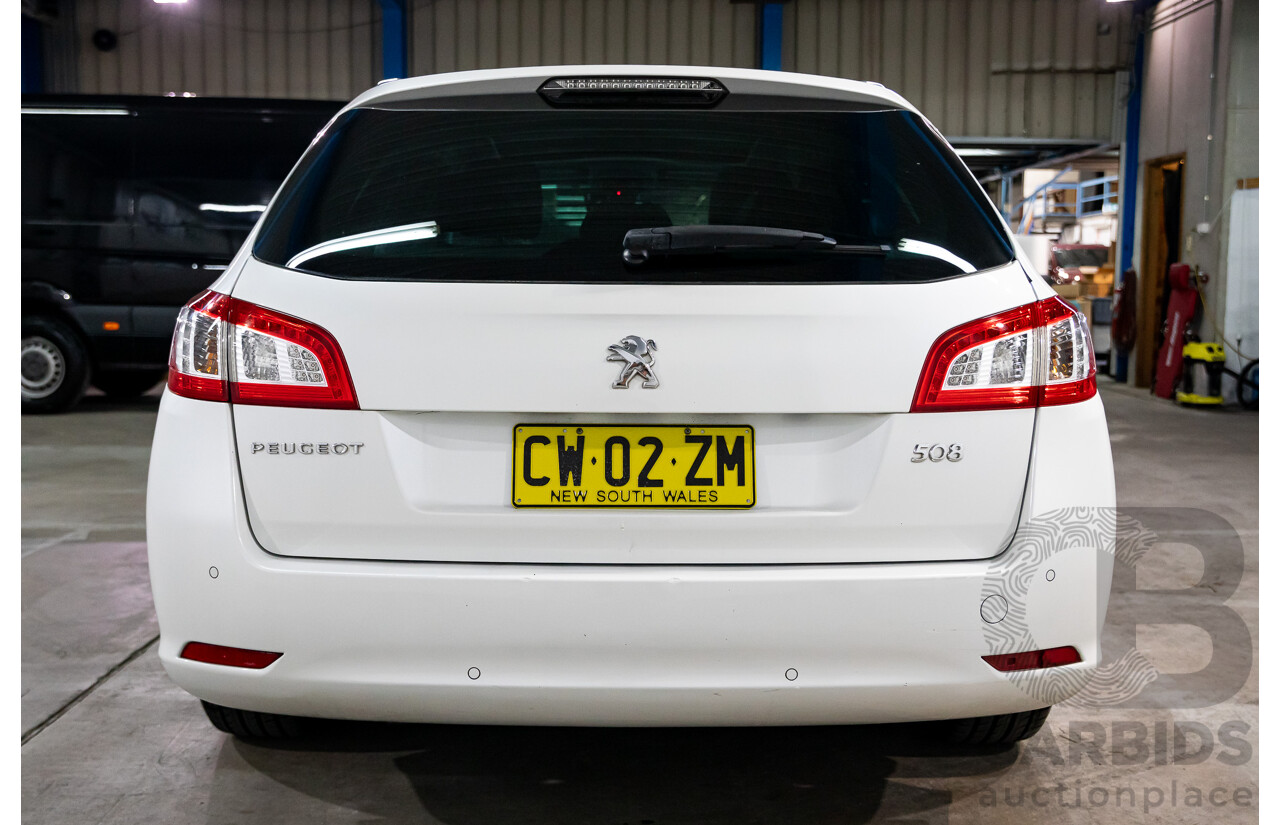 10/2012 Peugeot 508 Allure Touring 1.6T 4d Wagon Blanc Banquise White Turbo 1.6L