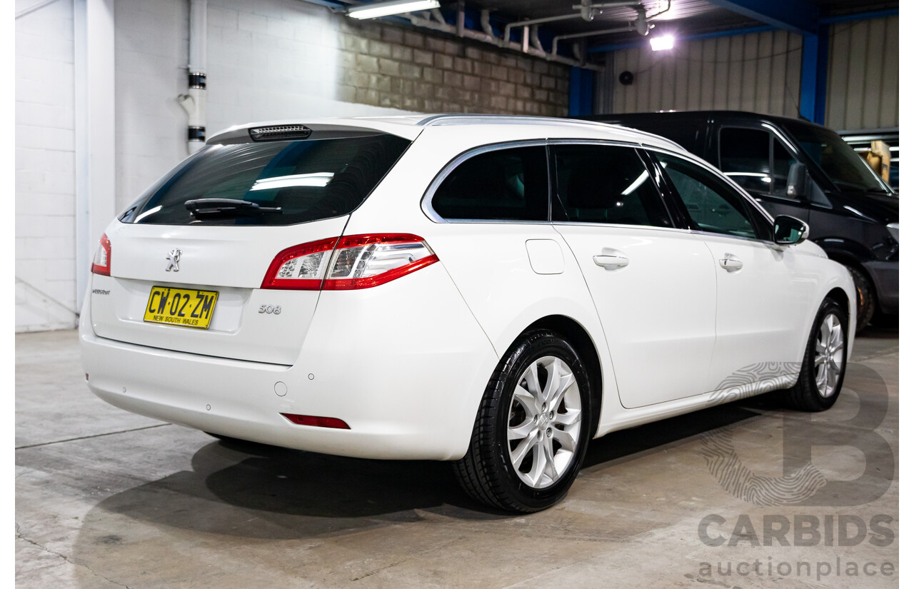 10/2012 Peugeot 508 Allure Touring 1.6T 4d Wagon Blanc Banquise White Turbo 1.6L