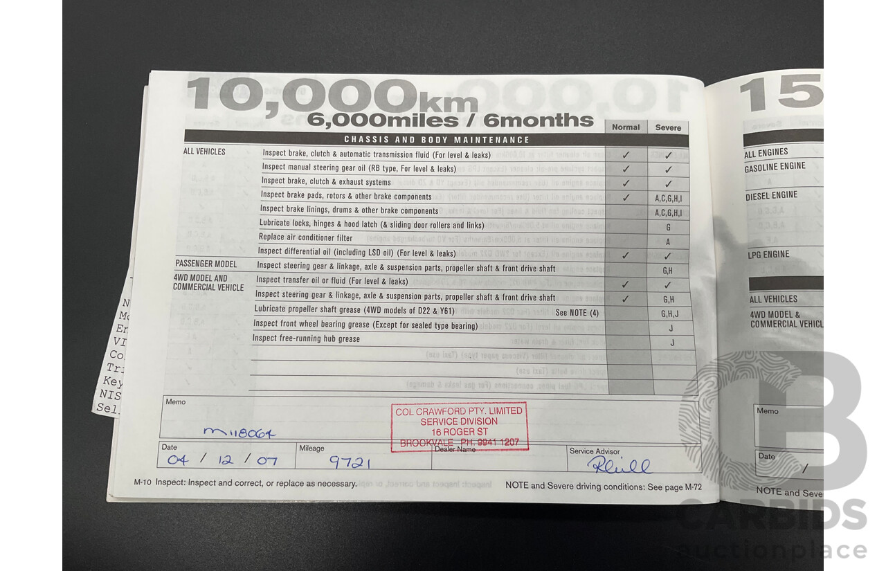 12/2006 Nissan Murano Ti-L Z50 4d Wagon Obsidian Black V6 3.5L