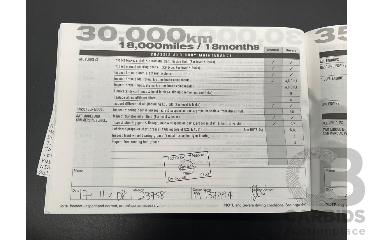 12/2006 Nissan Murano Ti-L Z50 4d Wagon Obsidian Black V6 3.5L