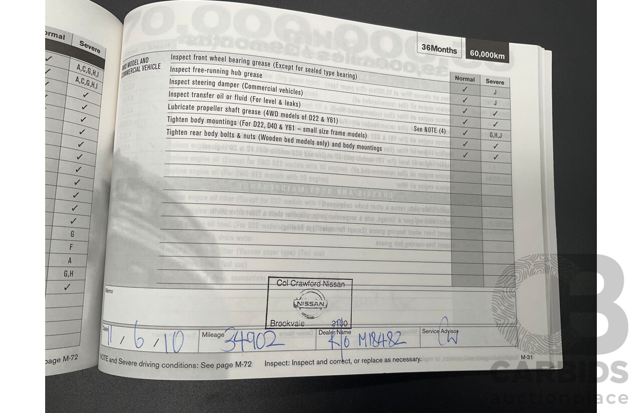 12/2006 Nissan Murano Ti-L Z50 4d Wagon Obsidian Black V6 3.5L