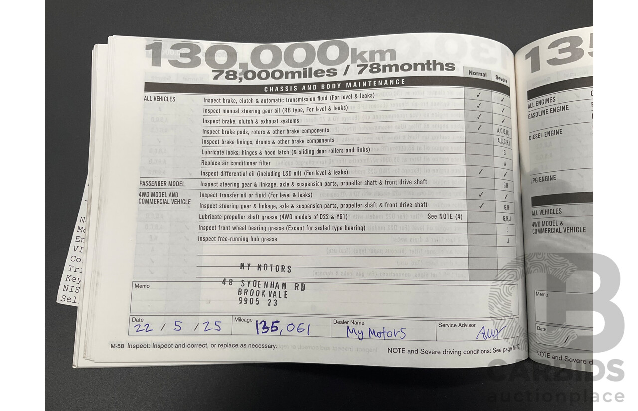 12/2006 Nissan Murano Ti-L Z50 4d Wagon Obsidian Black V6 3.5L