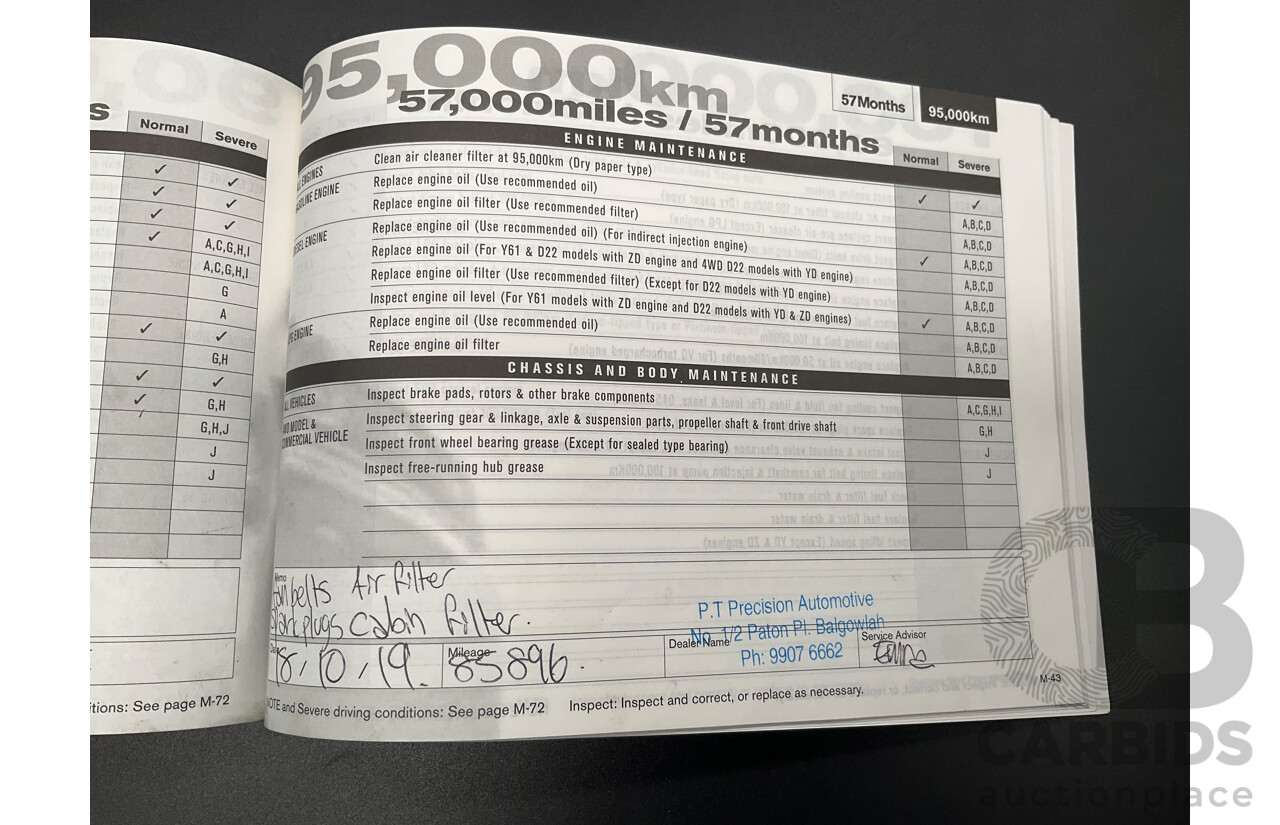 12/2006 Nissan Murano Ti-L Z50 4d Wagon Obsidian Black V6 3.5L