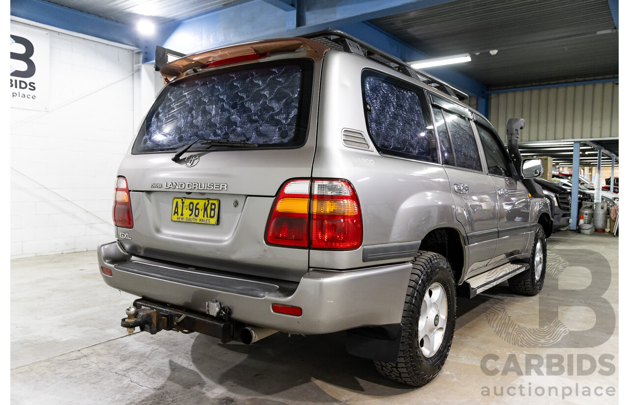10/2001 Toyota Landcruiser GXL (4x4) HDJ100R 4d Wagon Thunder Cloud Grey Metallic Turbo Diesel 4.2L