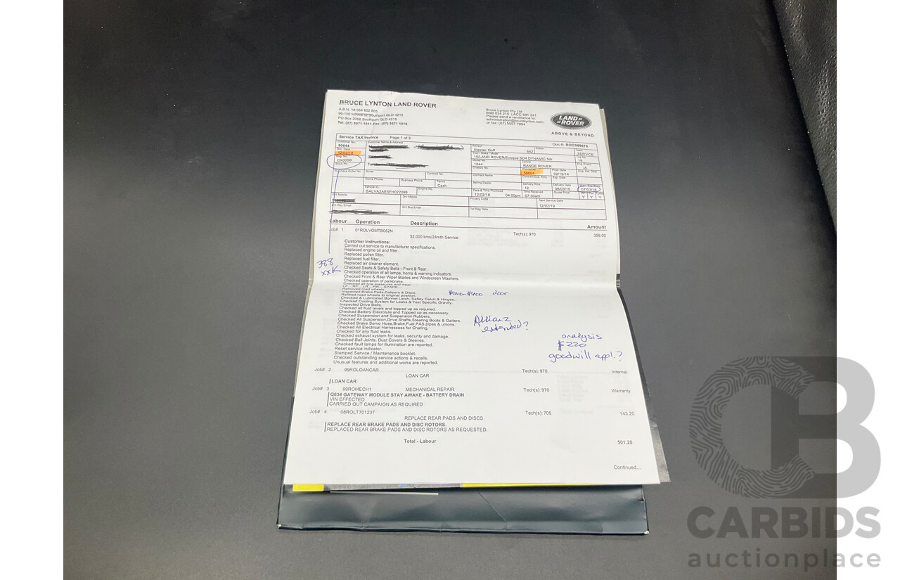 1/2015 Range Rover Evoque SD4 Dynamic LV MY15 5d Wagon Corris Grey Turbo Diesel 2.2L