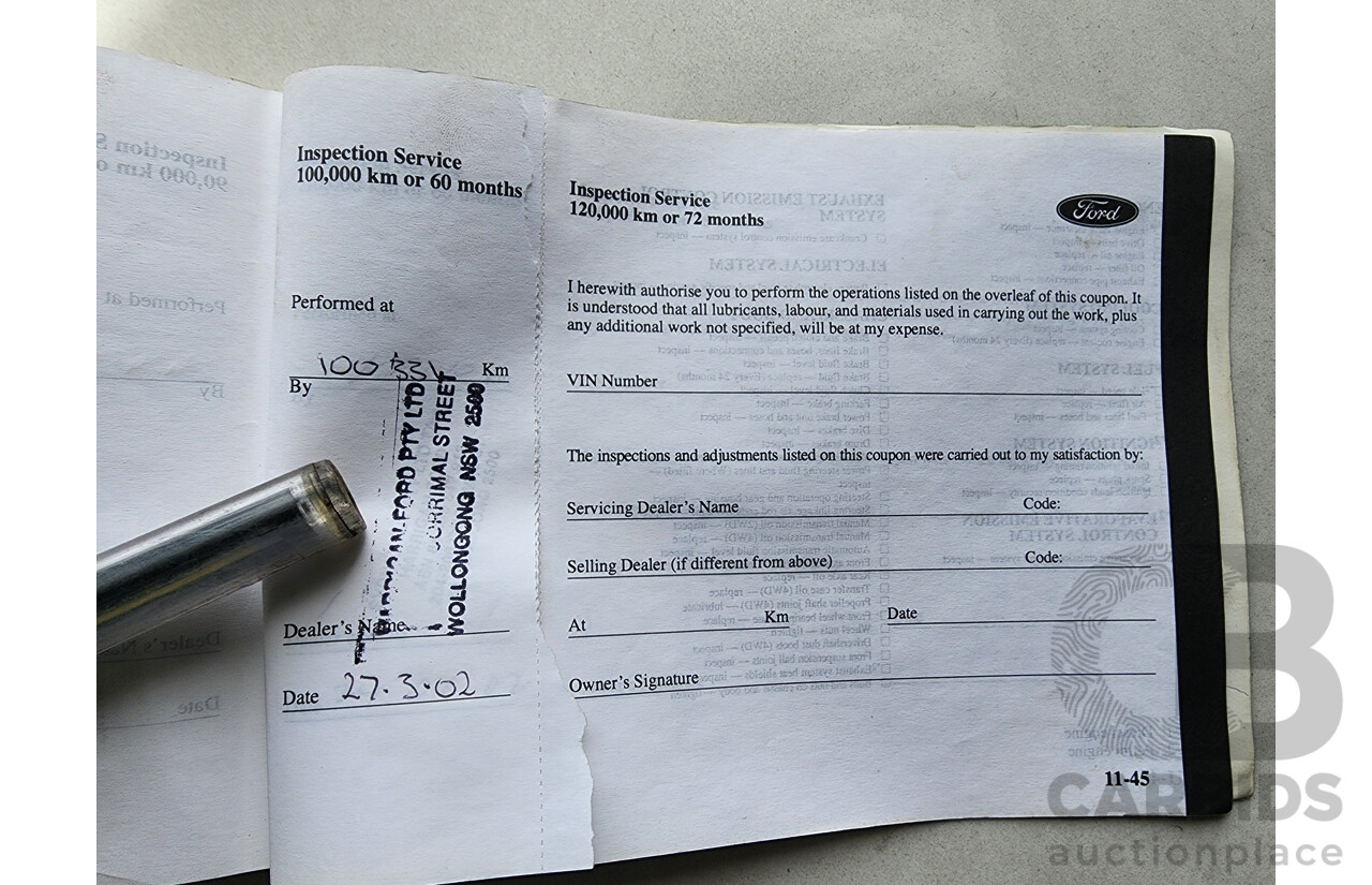 1/2000 Ford Courier XL PE Crew Cab P/Up White 2.6L