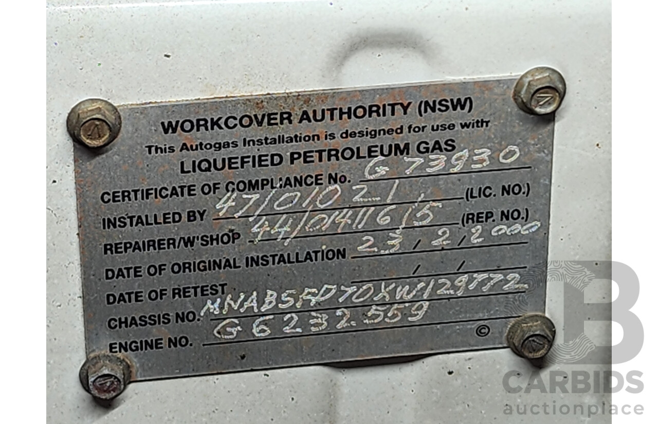 1/2000 Ford Courier XL PE Crew Cab P/Up White 2.6L