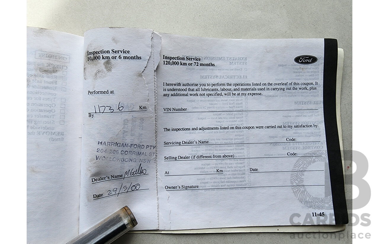 1/2000 Ford Courier XL PE Crew Cab P/Up White 2.6L