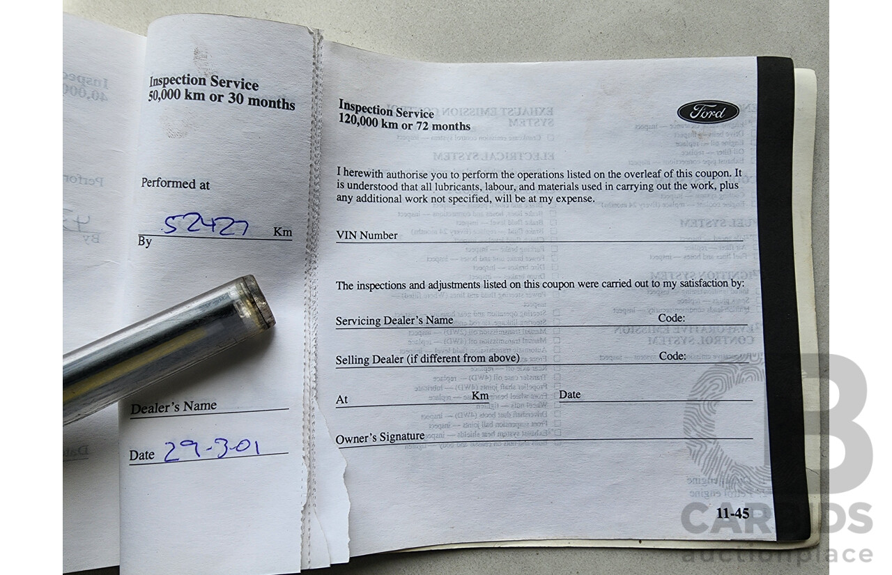 1/2000 Ford Courier XL PE Crew Cab P/Up White 2.6L