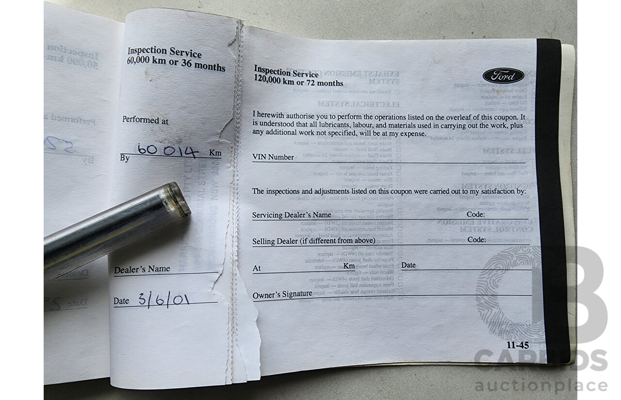 1/2000 Ford Courier XL PE Crew Cab P/Up White 2.6L