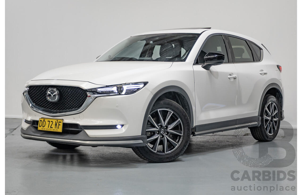 09/2017 Mazda CX-5 Akera (AWD) MY17.5 (KF SERIES 2) 4D Wagon Snowflake White Pearl Turbo Diesel 2.2L