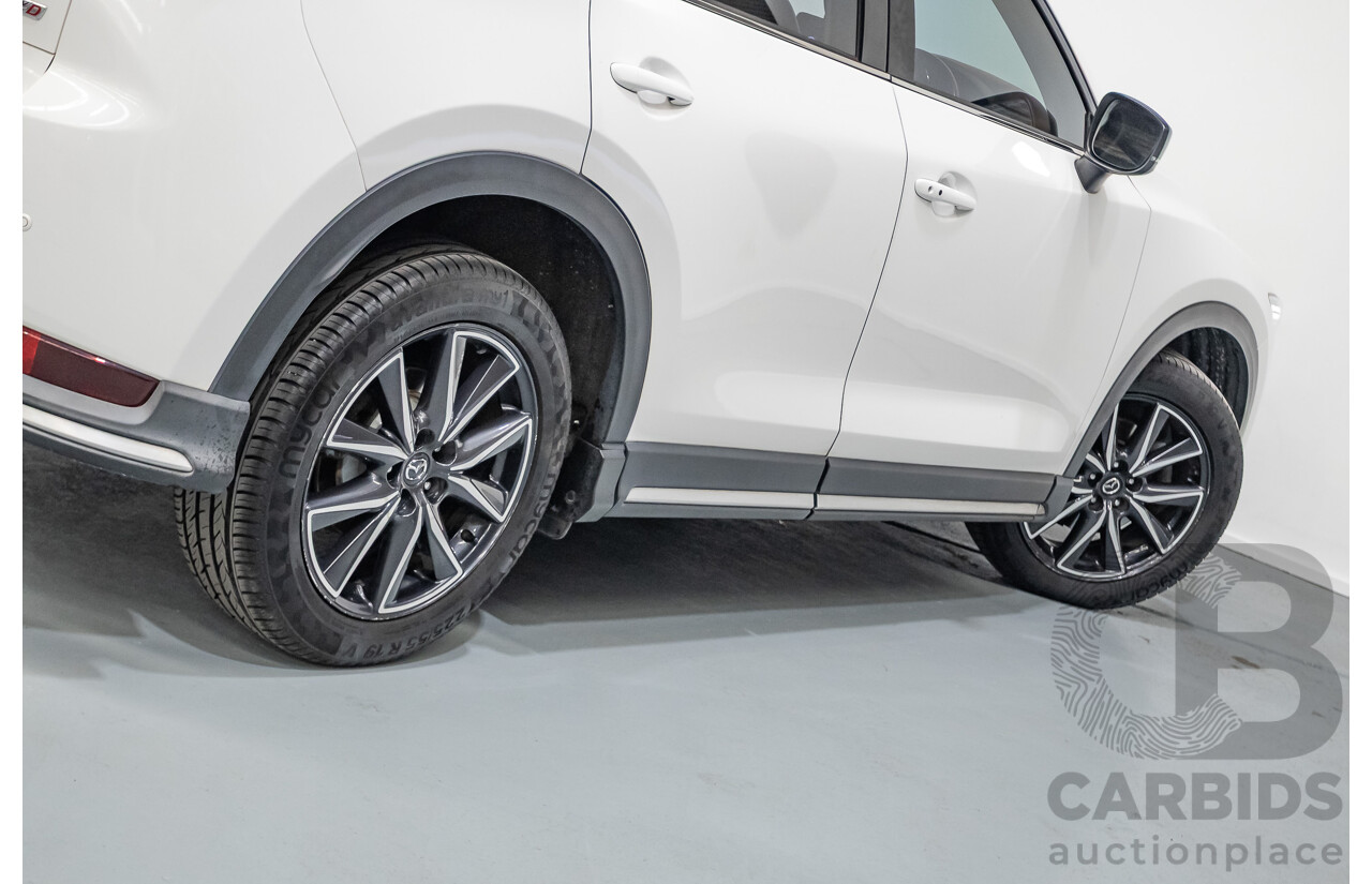 09/2017 Mazda CX-5 Akera (AWD) MY17.5 (KF SERIES 2) 4D Wagon Snowflake White Pearl Turbo Diesel 2.2L