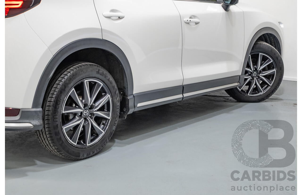 09/2017 Mazda CX-5 Akera (AWD) MY17.5 (KF SERIES 2) 4D Wagon Snowflake White Pearl Turbo Diesel 2.2L