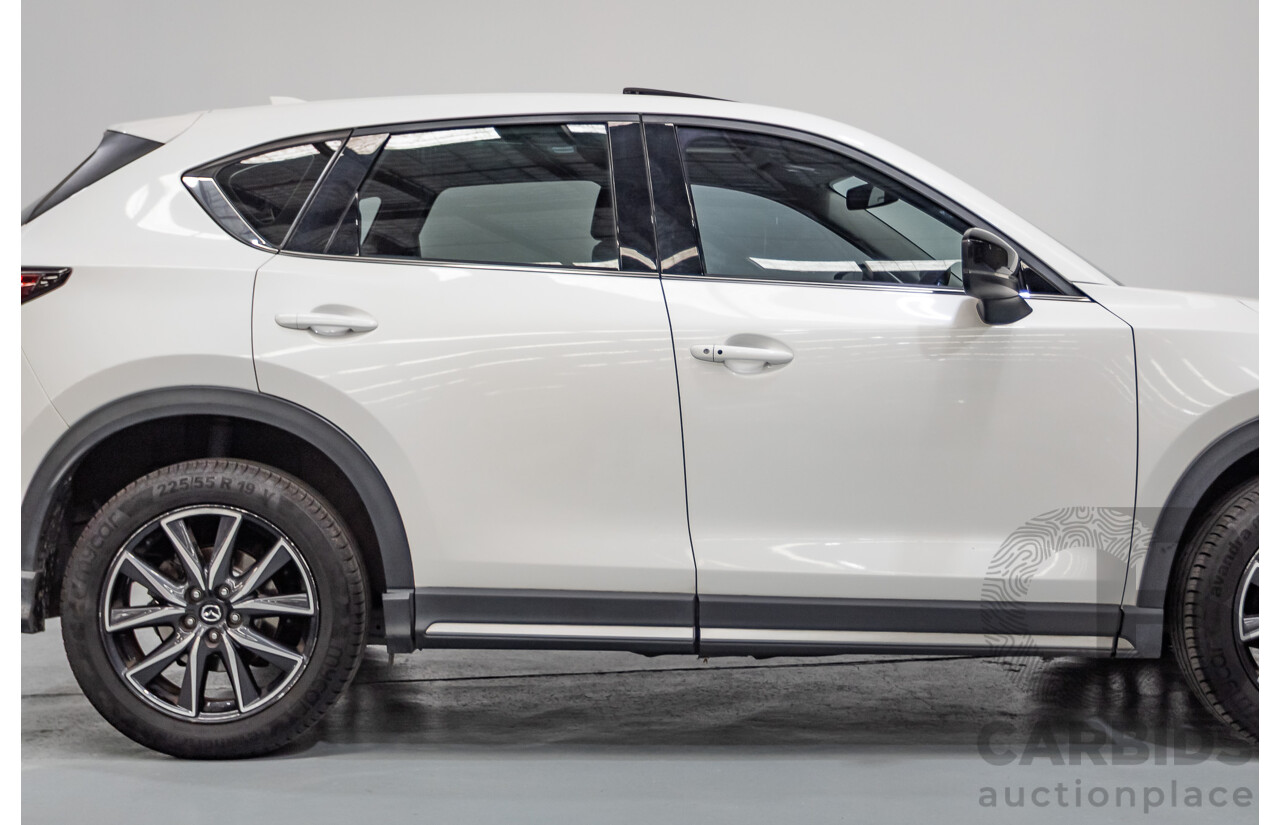 09/2017 Mazda CX-5 Akera (AWD) MY17.5 (KF SERIES 2) 4D Wagon Snowflake White Pearl Turbo Diesel 2.2L