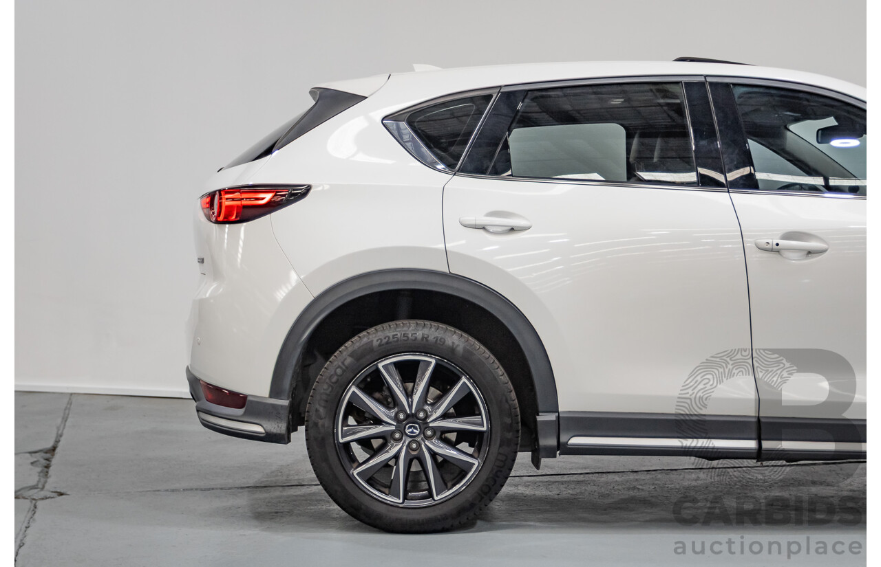 09/2017 Mazda CX-5 Akera (AWD) MY17.5 (KF SERIES 2) 4D Wagon Snowflake White Pearl Turbo Diesel 2.2L