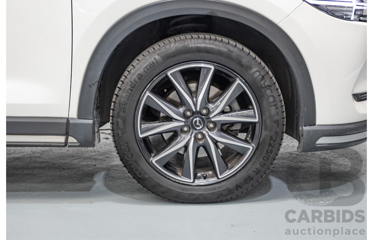 09/2017 Mazda CX-5 Akera (AWD) MY17.5 (KF SERIES 2) 4D Wagon Snowflake White Pearl Turbo Diesel 2.2L