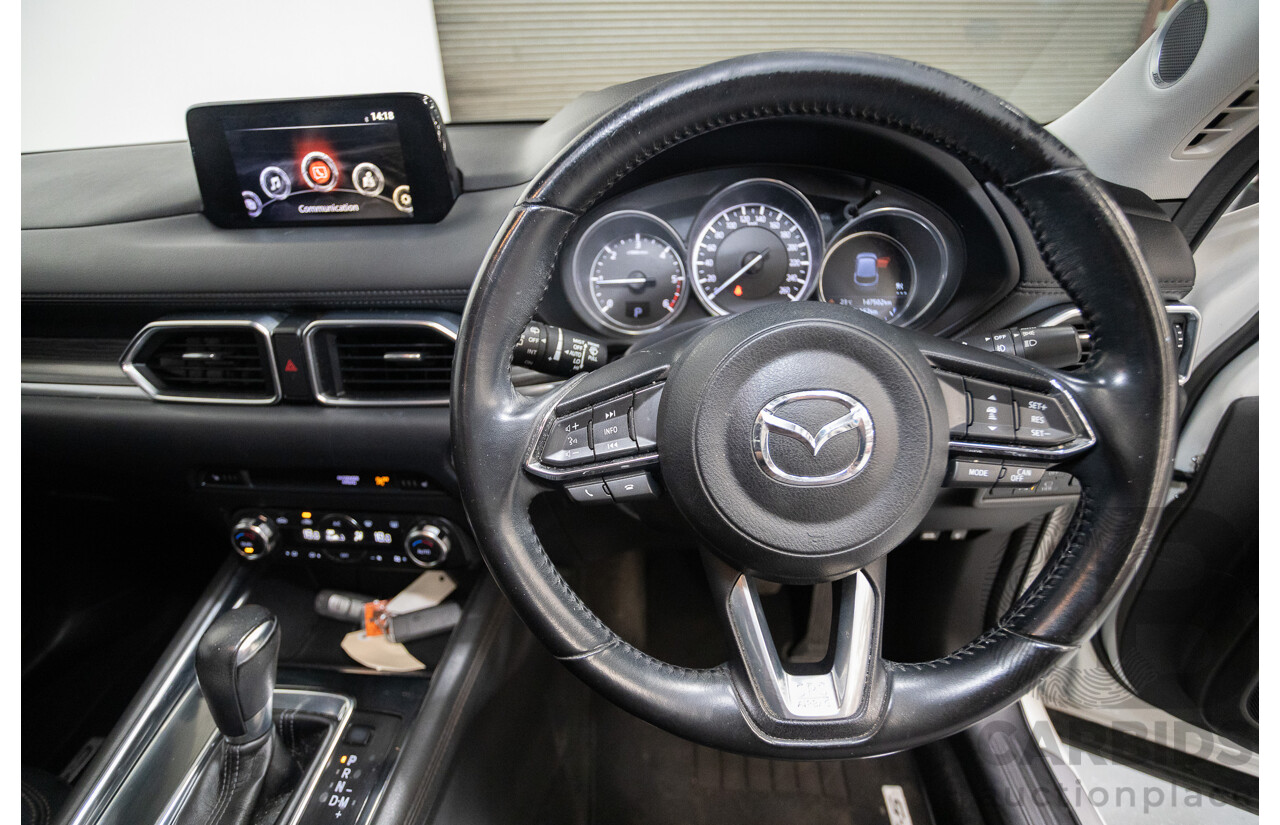 09/2017 Mazda CX-5 Akera (AWD) MY17.5 (KF SERIES 2) 4D Wagon Snowflake White Pearl Turbo Diesel 2.2L