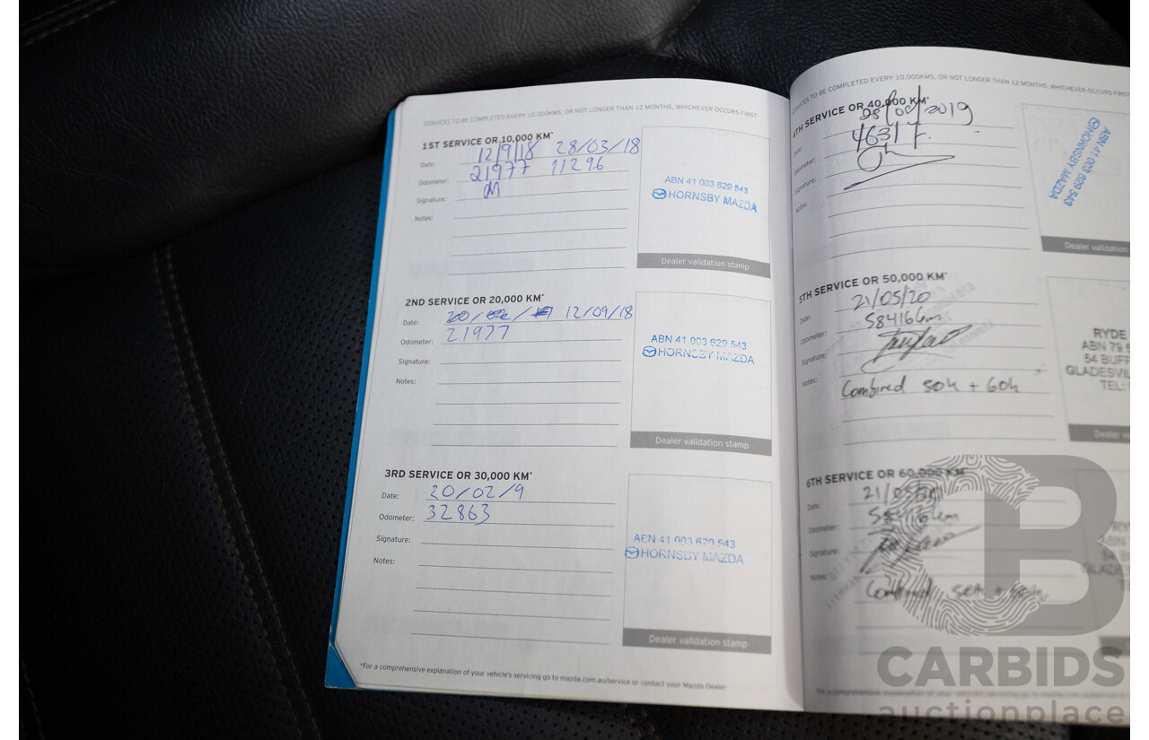 09/2017 Mazda CX-5 Akera (AWD) MY17.5 (KF SERIES 2) 4D Wagon Snowflake White Pearl Turbo Diesel 2.2L