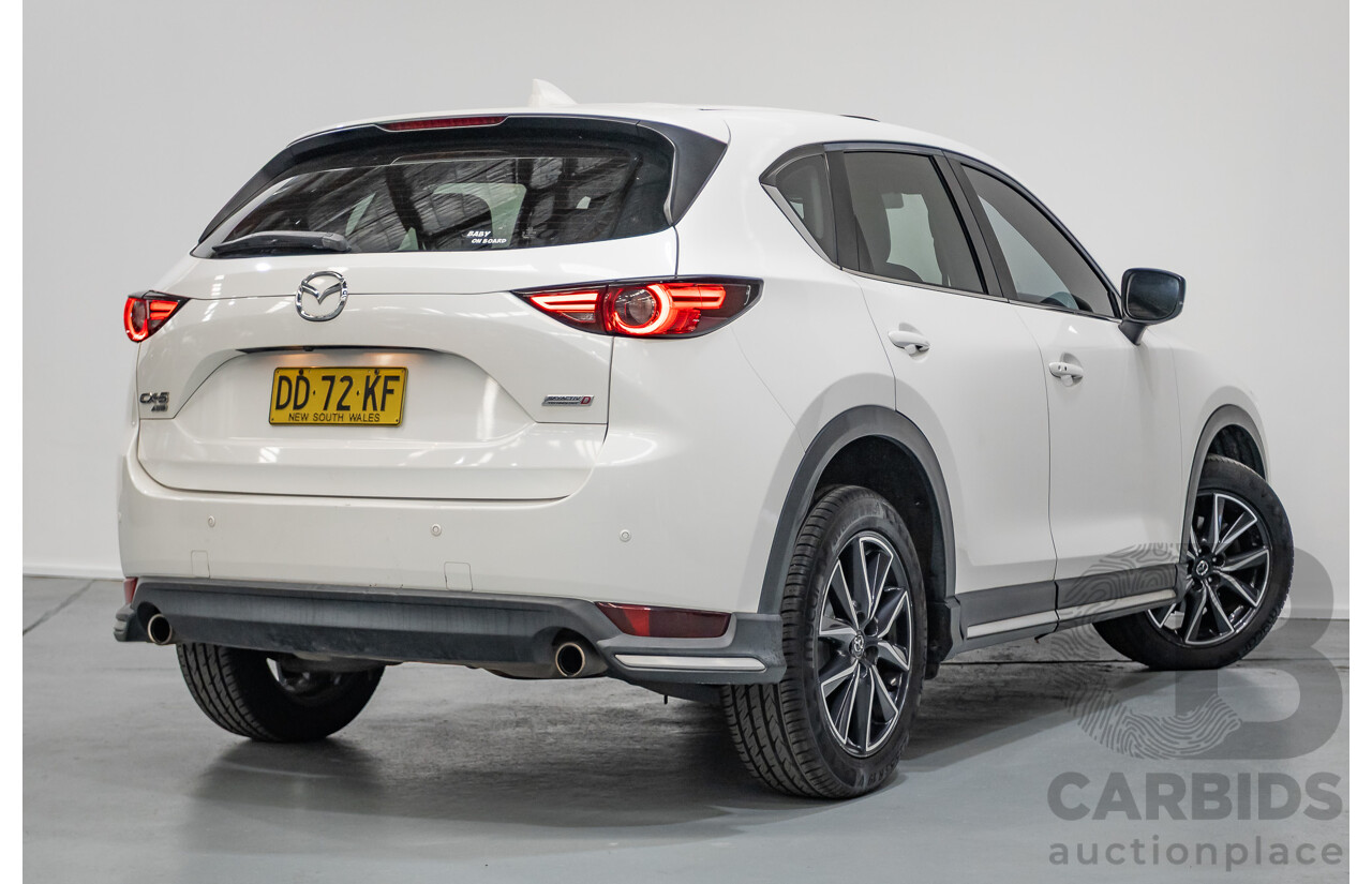 09/2017 Mazda CX-5 Akera (AWD) MY17.5 (KF SERIES 2) 4D Wagon Snowflake White Pearl Turbo Diesel 2.2L