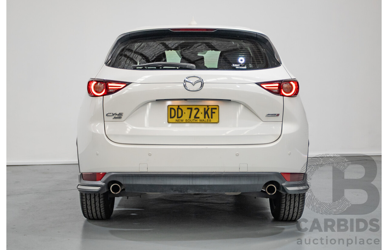 09/2017 Mazda CX-5 Akera (AWD) MY17.5 (KF SERIES 2) 4D Wagon Snowflake White Pearl Turbo Diesel 2.2L