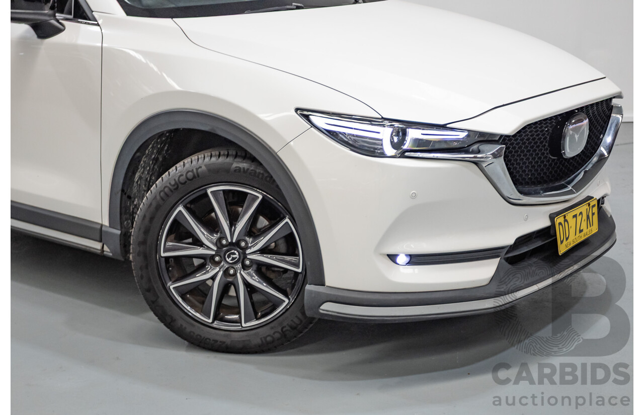 09/2017 Mazda CX-5 Akera (AWD) MY17.5 (KF SERIES 2) 4D Wagon Snowflake White Pearl Turbo Diesel 2.2L