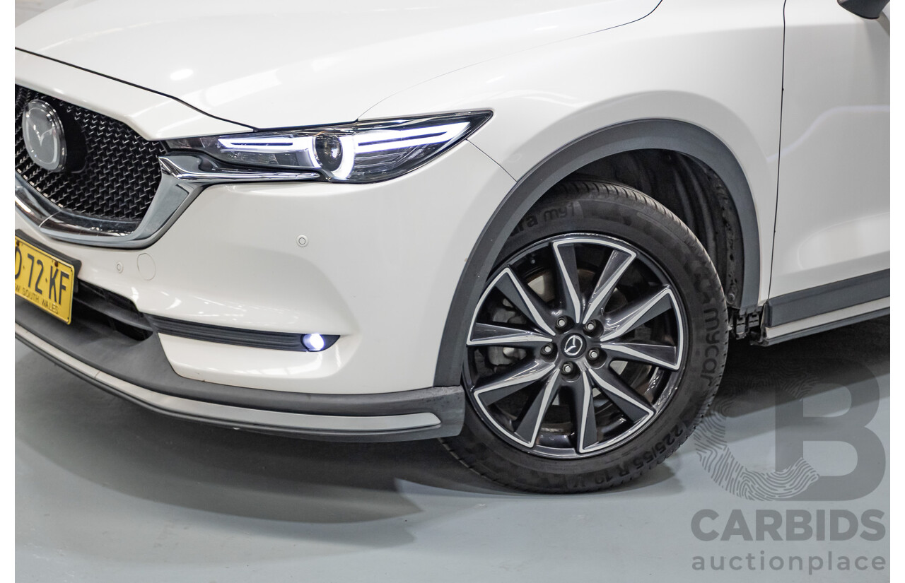 09/2017 Mazda CX-5 Akera (AWD) MY17.5 (KF SERIES 2) 4D Wagon Snowflake White Pearl Turbo Diesel 2.2L
