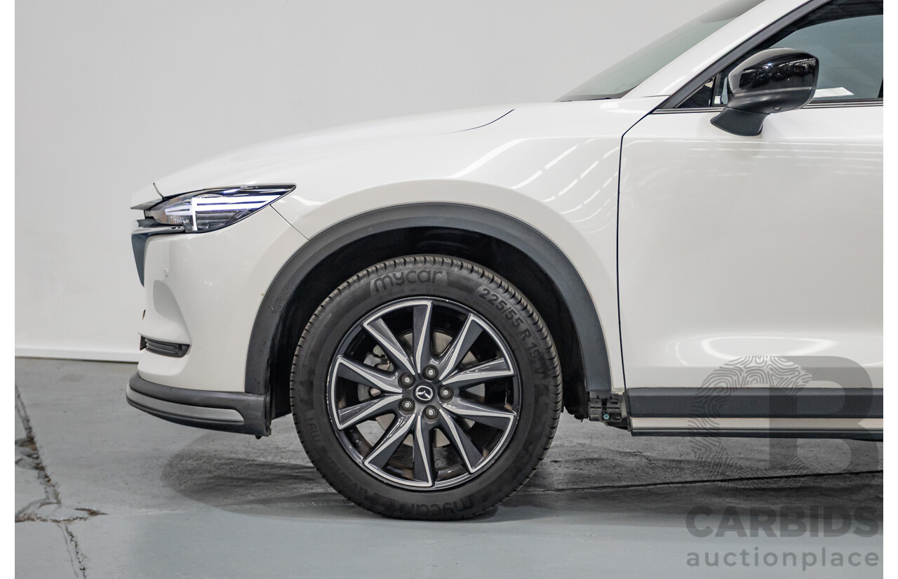 09/2017 Mazda CX-5 Akera (AWD) MY17.5 (KF SERIES 2) 4D Wagon Snowflake White Pearl Turbo Diesel 2.2L