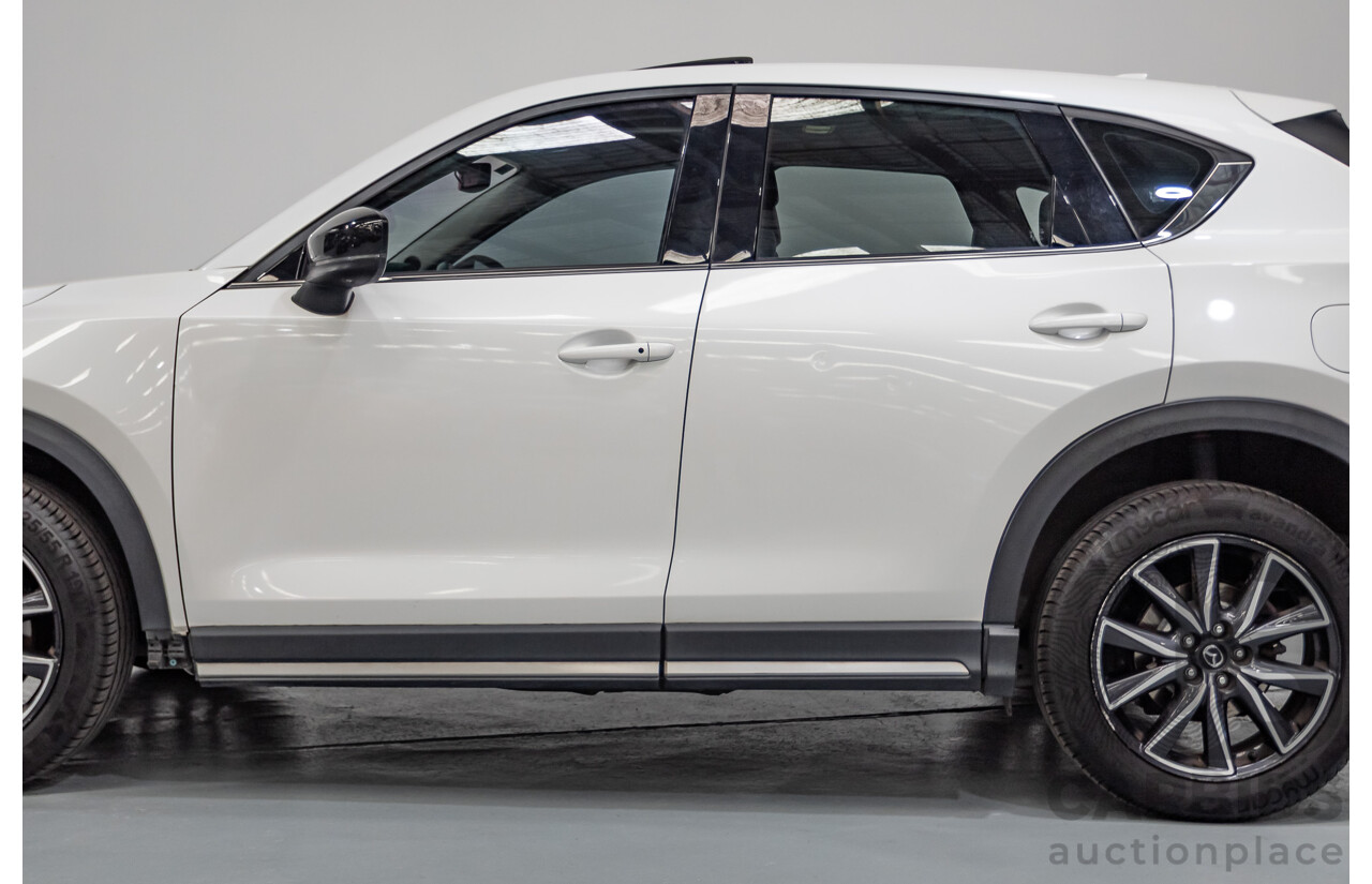09/2017 Mazda CX-5 Akera (AWD) MY17.5 (KF SERIES 2) 4D Wagon Snowflake White Pearl Turbo Diesel 2.2L