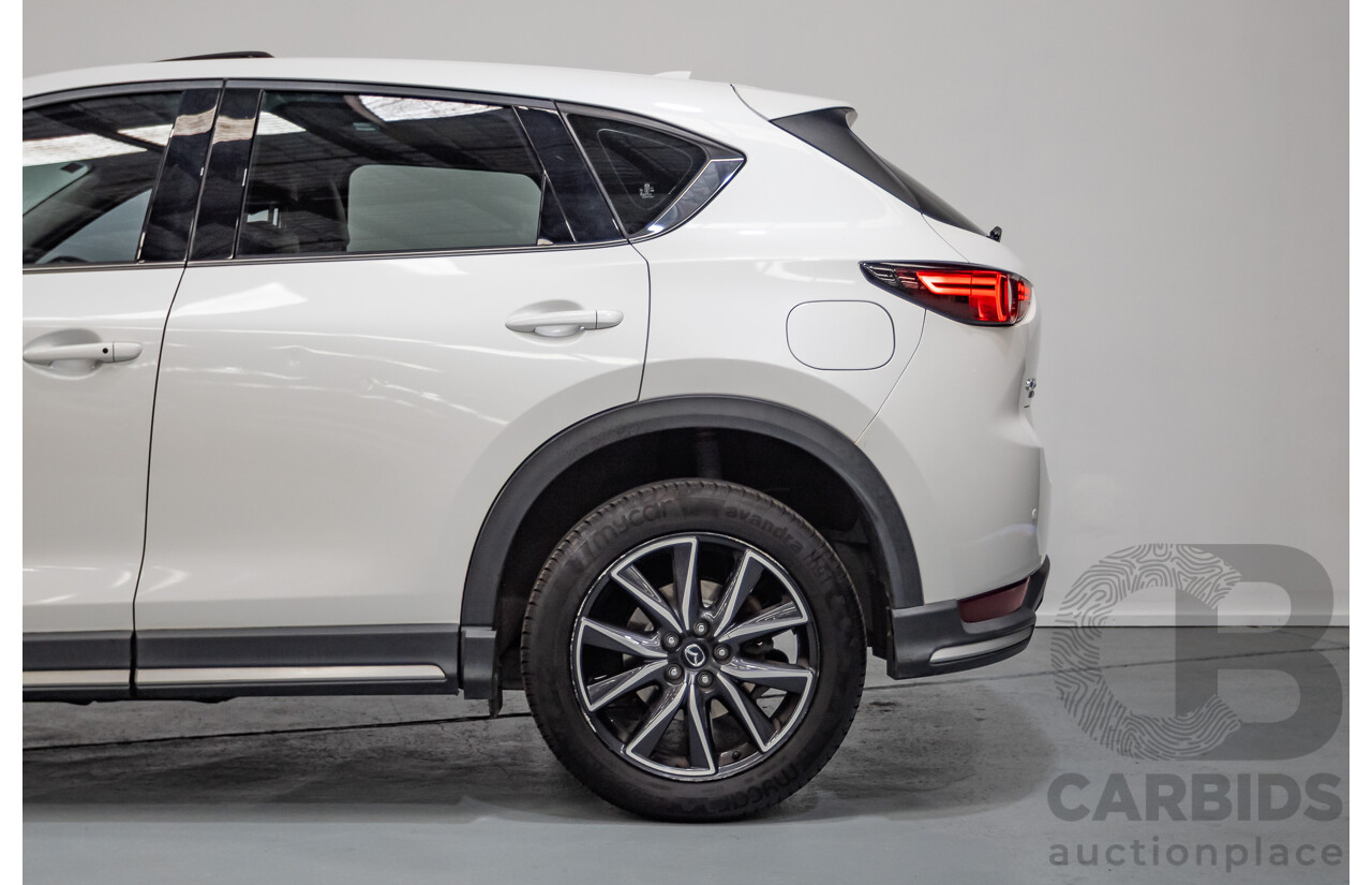 09/2017 Mazda CX-5 Akera (AWD) MY17.5 (KF SERIES 2) 4D Wagon Snowflake White Pearl Turbo Diesel 2.2L