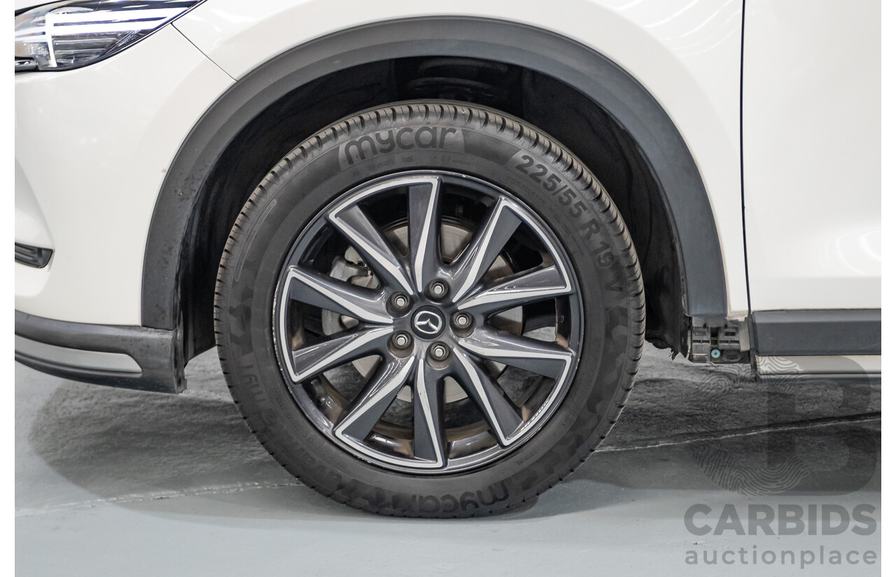 09/2017 Mazda CX-5 Akera (AWD) MY17.5 (KF SERIES 2) 4D Wagon Snowflake White Pearl Turbo Diesel 2.2L