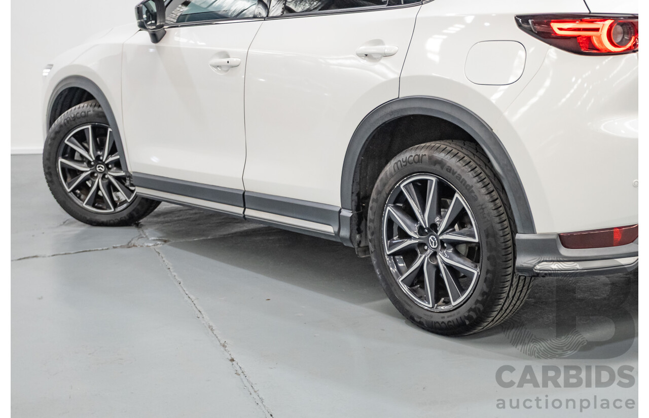 09/2017 Mazda CX-5 Akera (AWD) MY17.5 (KF SERIES 2) 4D Wagon Snowflake White Pearl Turbo Diesel 2.2L