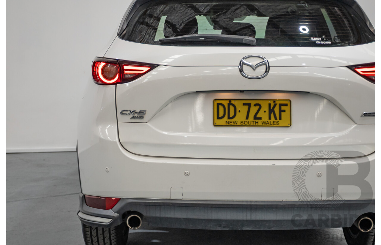 09/2017 Mazda CX-5 Akera (AWD) MY17.5 (KF SERIES 2) 4D Wagon Snowflake White Pearl Turbo Diesel 2.2L