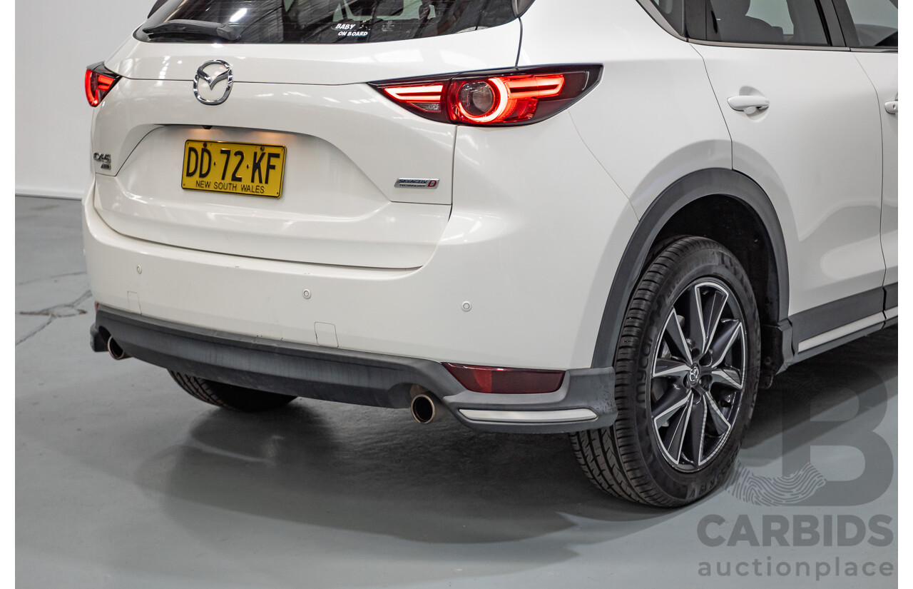 09/2017 Mazda CX-5 Akera (AWD) MY17.5 (KF SERIES 2) 4D Wagon Snowflake White Pearl Turbo Diesel 2.2L