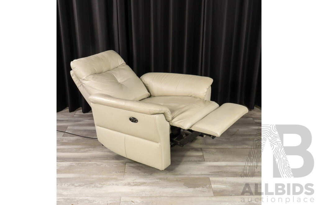 Leather Electric Reclining Armchair