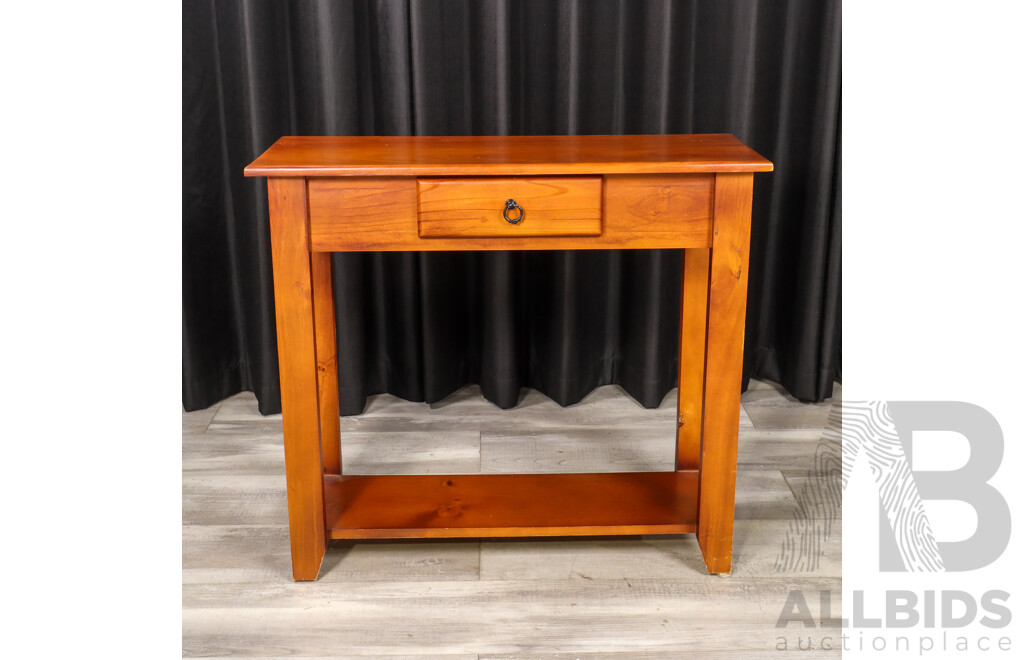 Modern Timber Single Drawer Hall Table