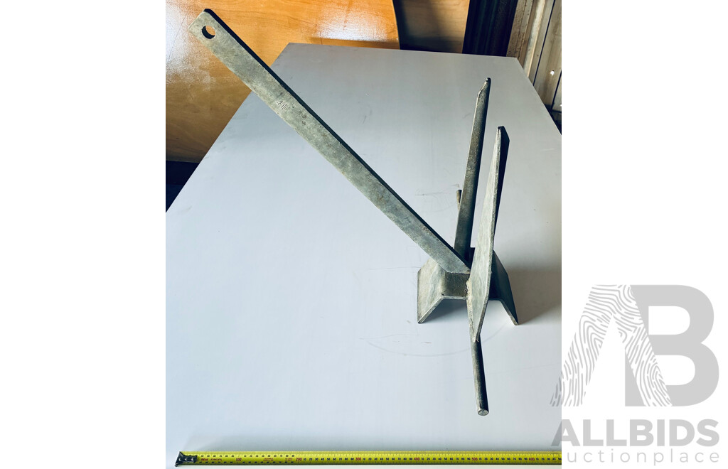 Assorted Boat Accessories, Including Life Buoy, Anchors and Feders - Lot of 5