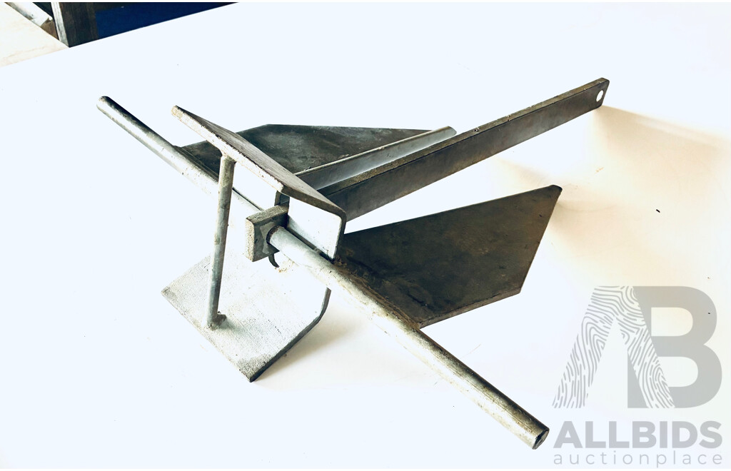 Assorted Boat Accessories, Including Life Buoy, Anchors and Feders - Lot of 5