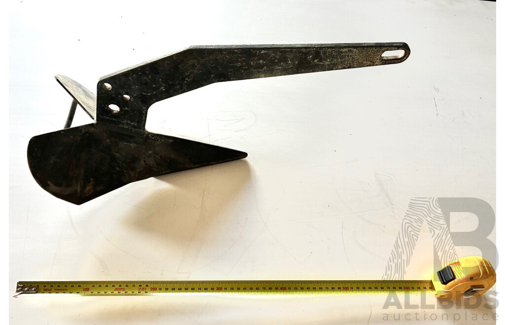 Assorted Boat Accessories, Including Life Buoy, Anchors and Feders - Lot of 5